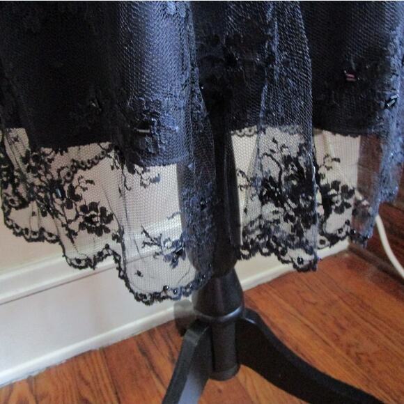 Valerie Separates Skirt Size M Black Mesh Knee Length Hi-Low Straight Women Goth - Picture 12 of 17